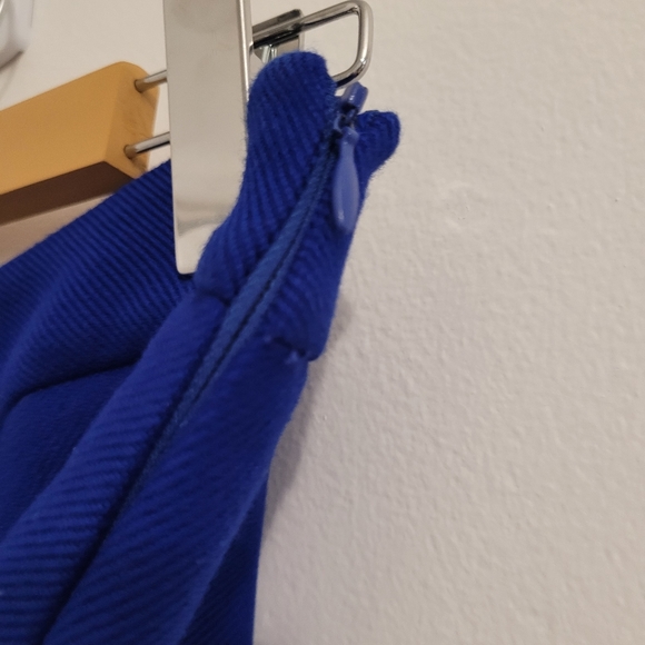 Milly Gathered Mini Skirt Cobalt Blue - Picture 5 of 11